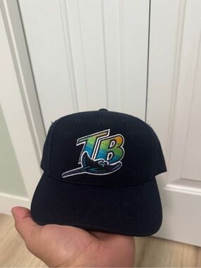 New Era Navy Tampa Bay Rays Gradient TB Logo Hat